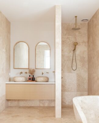 Gạch Travertine phong cách Hiện đại, Mộc mạc